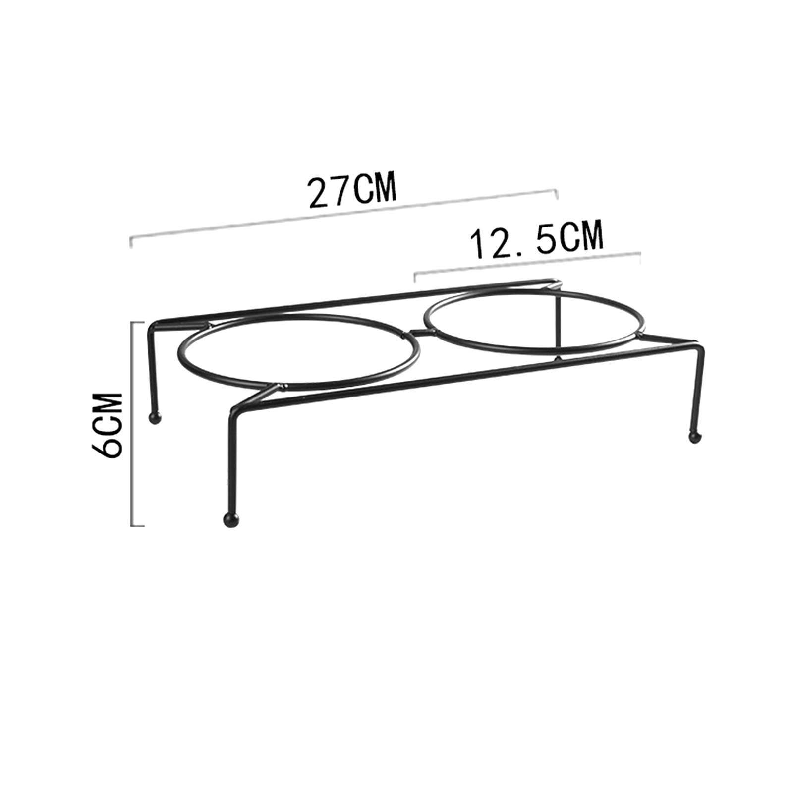 Elevated Raised Bowls Stand Feeding Dish Pet Dining Table Feeder Holder 27x6x12.5cm Incline