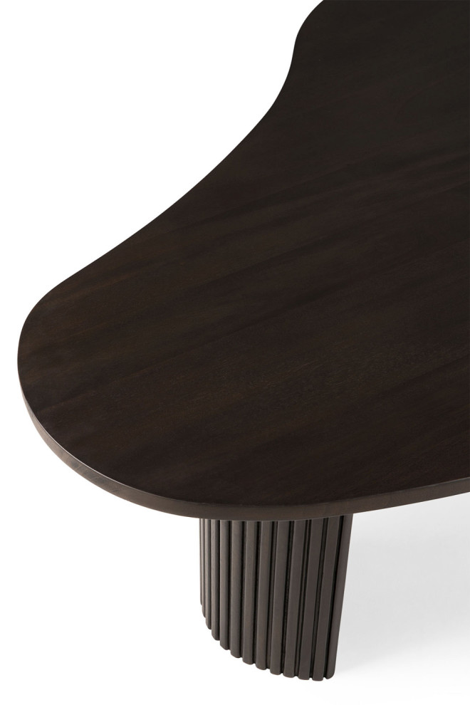 Varnished Mahogany Coffee Table  OROA Boomerang   Transitional   Coffee Tables   by Oroa   Distinctive Furniture  Houzz