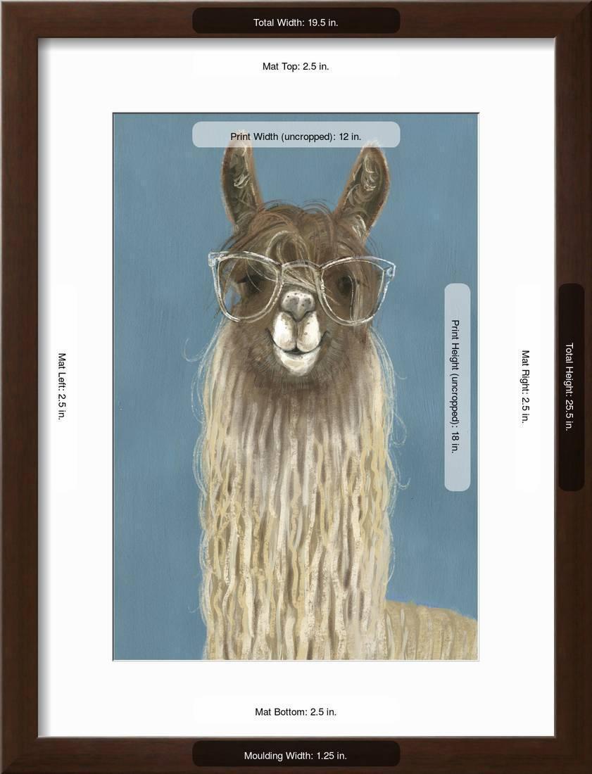 Llama Specs IV， Animals Framed Art Print Wall Art by Victoria Borges Sold by Art.Com