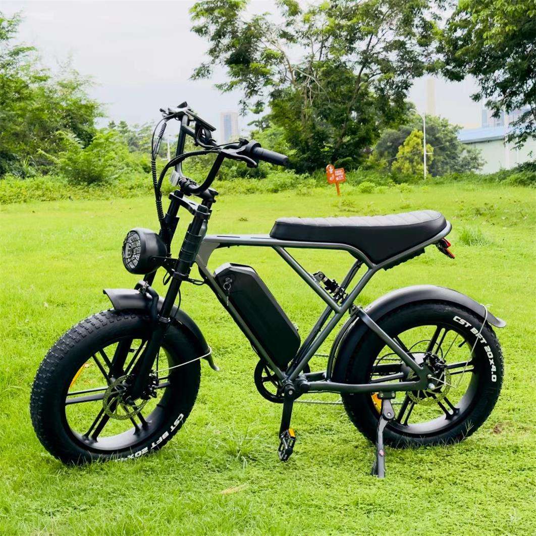 fatbike OUXI V8 OUXI H9 full suspension electric fat tire bike retro e bike electric mountain bike 250w hybrid bike