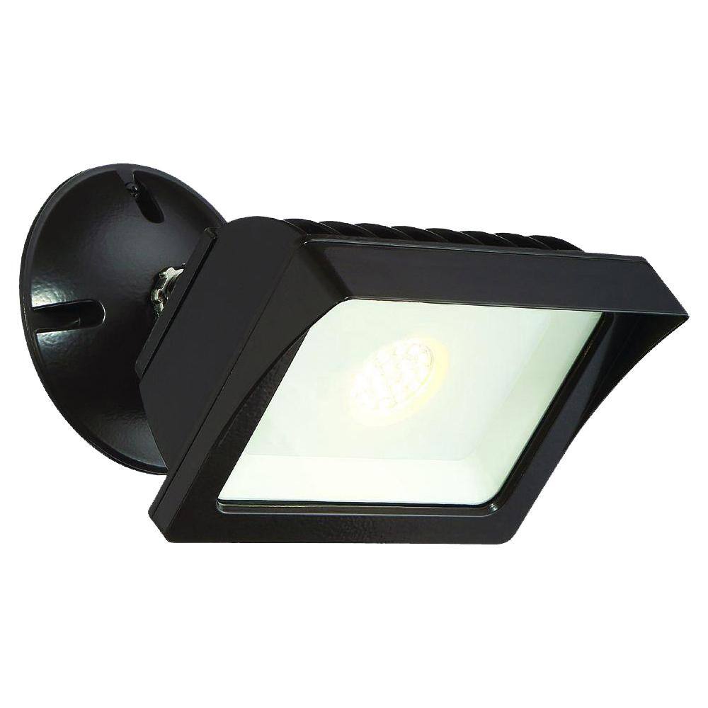 EnviroLite EnviroLite Bronze Integrated LED Outdoor Line Voltage Security Flood Light with Clear Glass FL2016N40-48