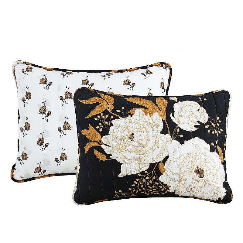 Lush Decor Zinnia Floral Quilt Set