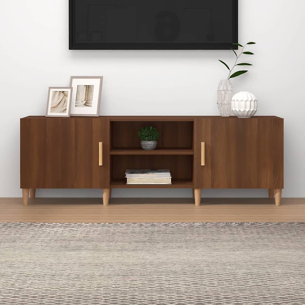 Tv Cabinet Brown Oak 150x30x50 Cm Engineered Wood