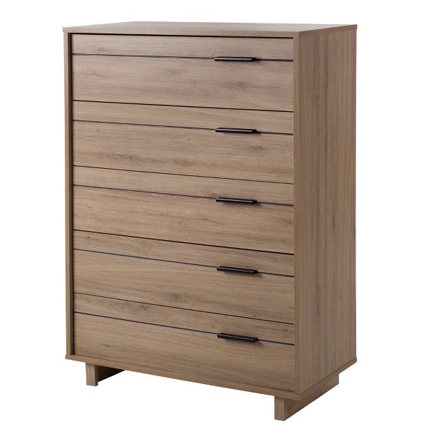 Fynn 5 Drawer Kids x27 Chest Rustic Oak South Shore