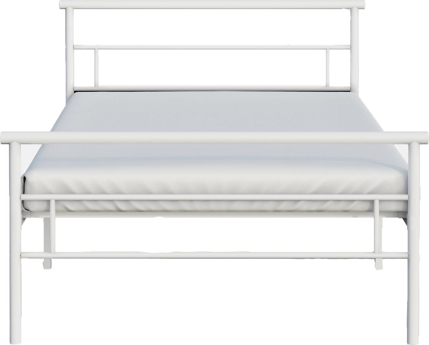 BK Furniture Seattle Classic Metal Bed， Twin， White