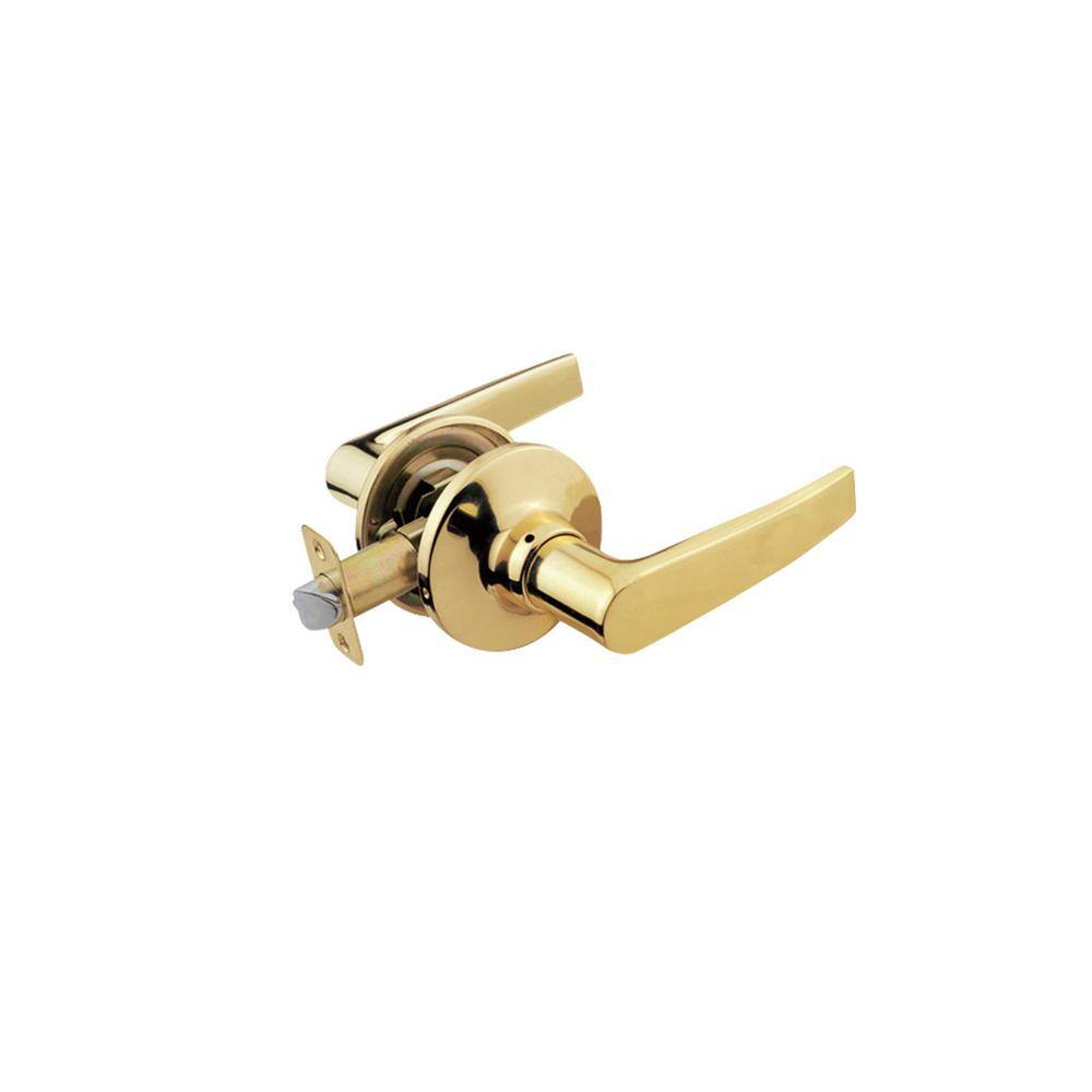 Premier Lock Polished Brass Passage Door Lever Lever Set LEVP01