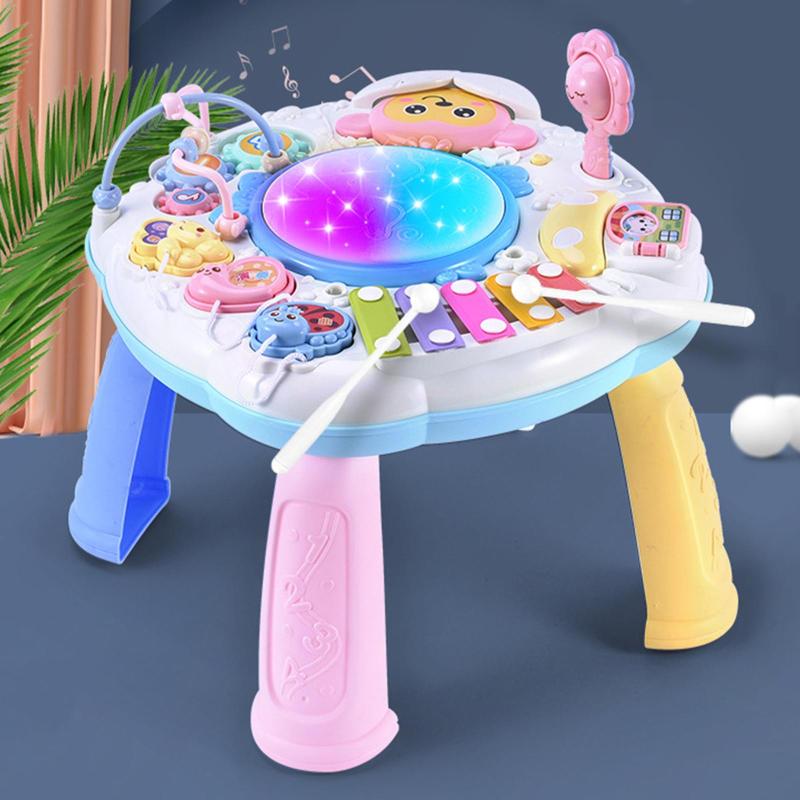 Multi-Function Musical Learning Table Baby Toys Early Education Toys Music Activity Center Table for Infant Babies Toddler Boys