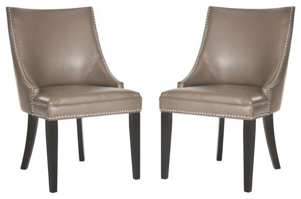 Brad 20 quotSide Chair  Set of 2  Silver Nail Heads  Clay   Transitional   Dining Chairs   by Rustic Home Furniture Deco  Houzz