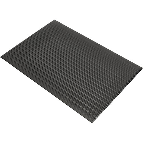 Genuine Joe Beveled Edge Vinyl Anti-Fatigue Mat | 2' x 3'， Black | GJO53231