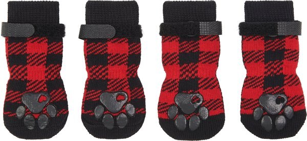 Frisco Plaid Non-Skid Dog Socks