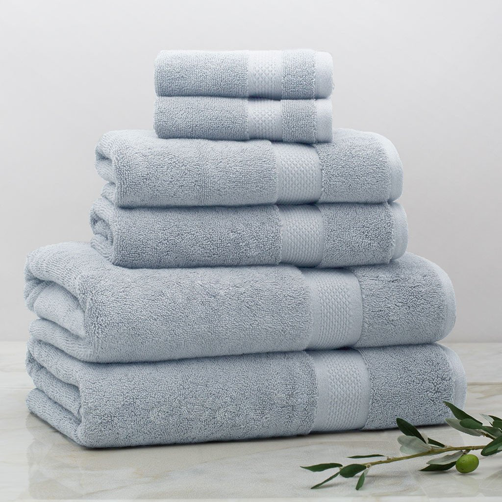 Classic Blue Towel Essentials Bundle (2 Wash + 2 Hand + 2 Bath Towels)