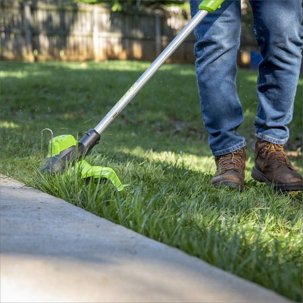 24v Cordless Brushless String Trimmer Edger With 4 0ah Battery amp Charger