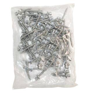 Gibraltar Building Products 1-12 in. Wood Screw #10 Galvanized Hex-Head Roof Accessory (100-PieceBag) 34166