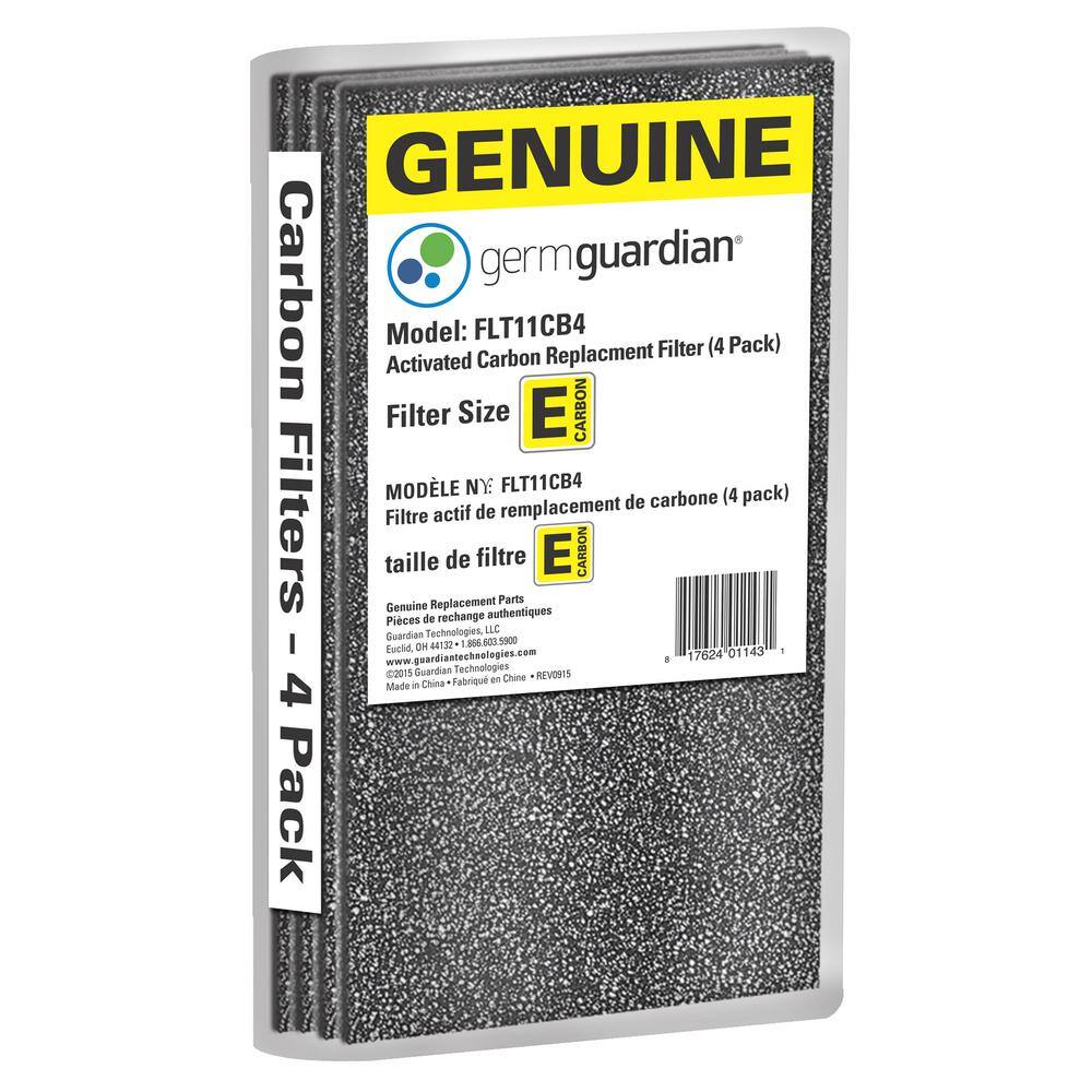 GermGuardian Genuine Carbon Filter Replacements for Air Purifiers (4-Pack) FLT11CB4