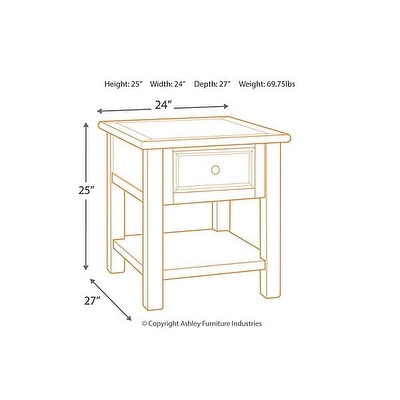 Bolanburg Antique White/Brown Casual End Table