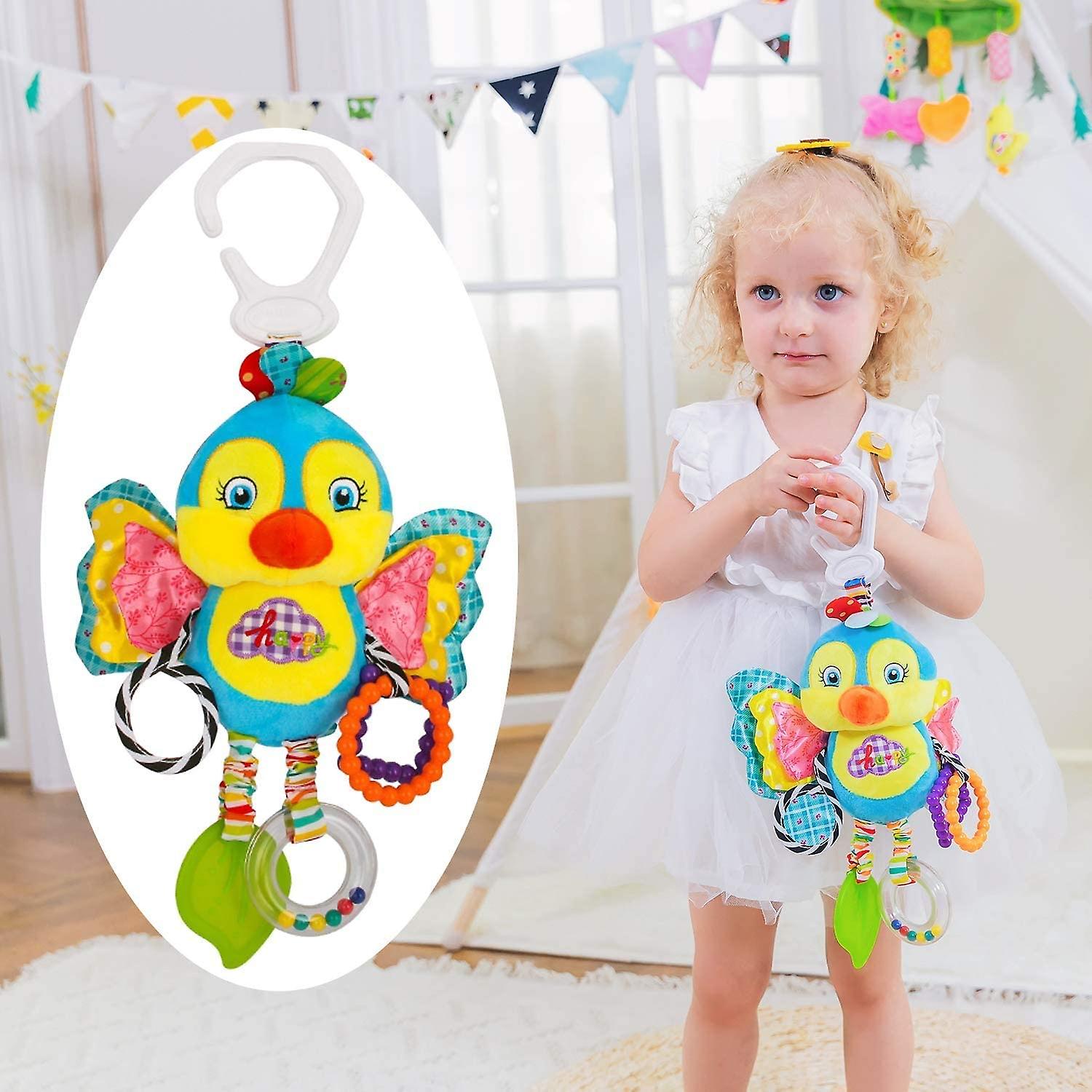 C Baby Toys 3-6 Months， Hanging Baby Toys， Stroller Toys Baby Rattles 0-12 Months For Baby Stroller Colorful Animal Bell Rattle For Infants Sensory To