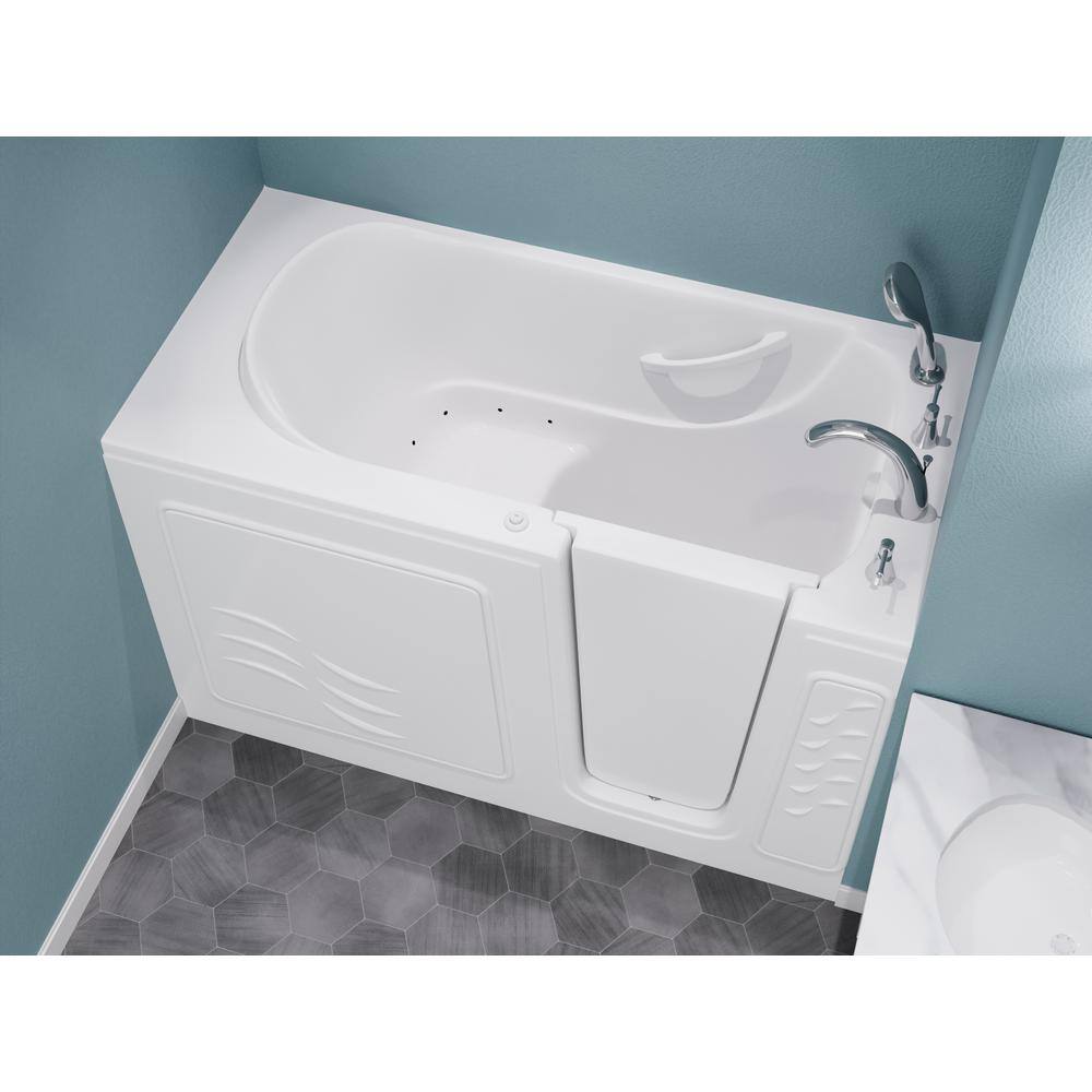 Universal Tubs Builder's Choice 60 in. Right Drain Quick Fill Walk-In Air Bath Tub in White B3060RWA