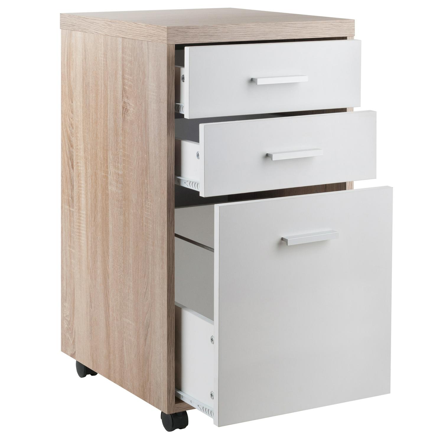 Winsome Wood Kenner Home Office File Cabinet， Two-Tone Finish