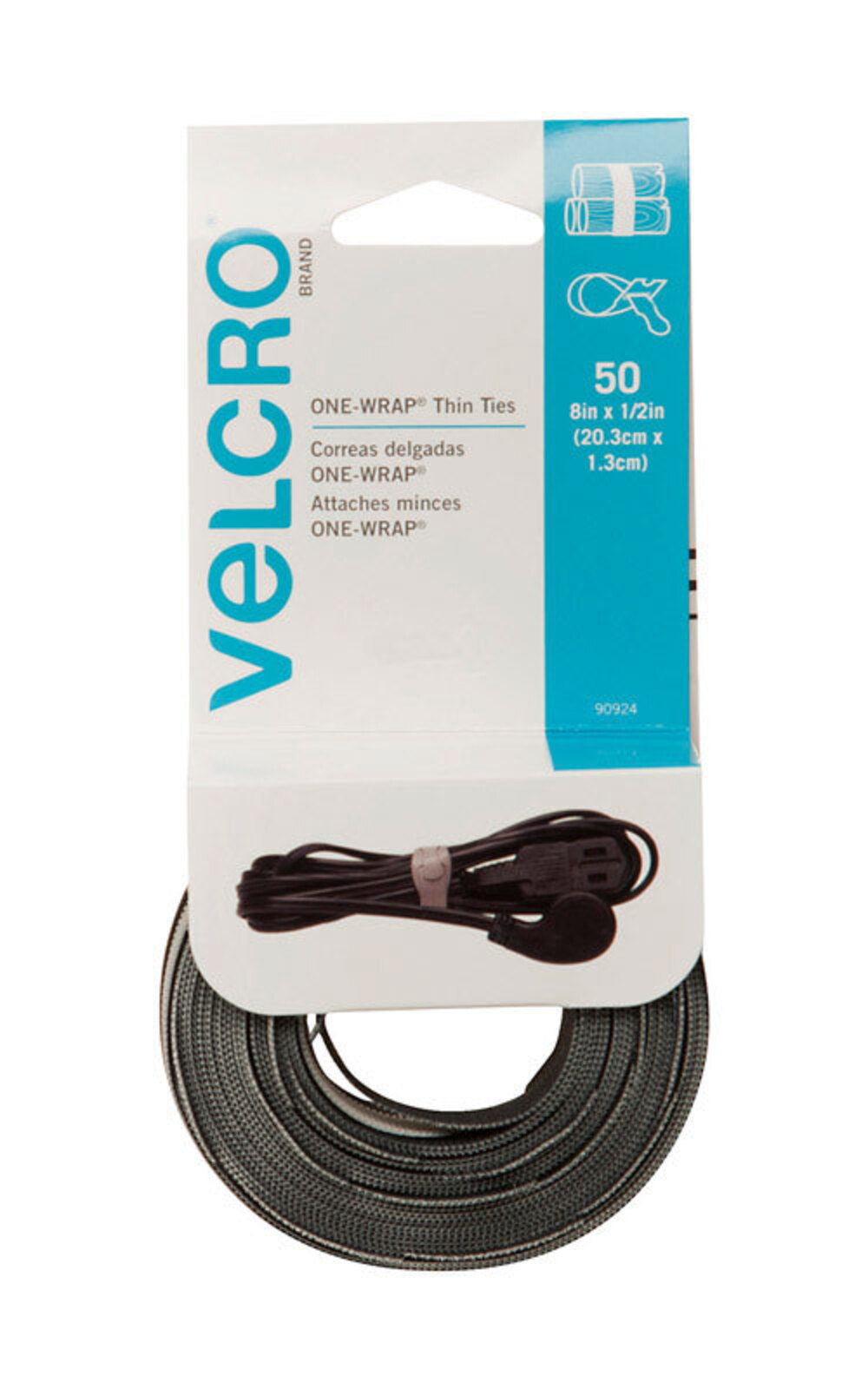 VELCRO REUSABLE TIES50CT