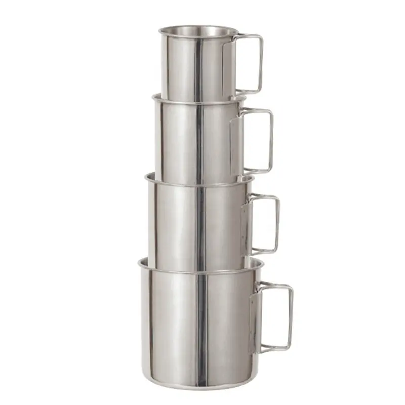 factory direct wholesale cheapest stainless steel water bottle mug coffee cup camping hiking cup set