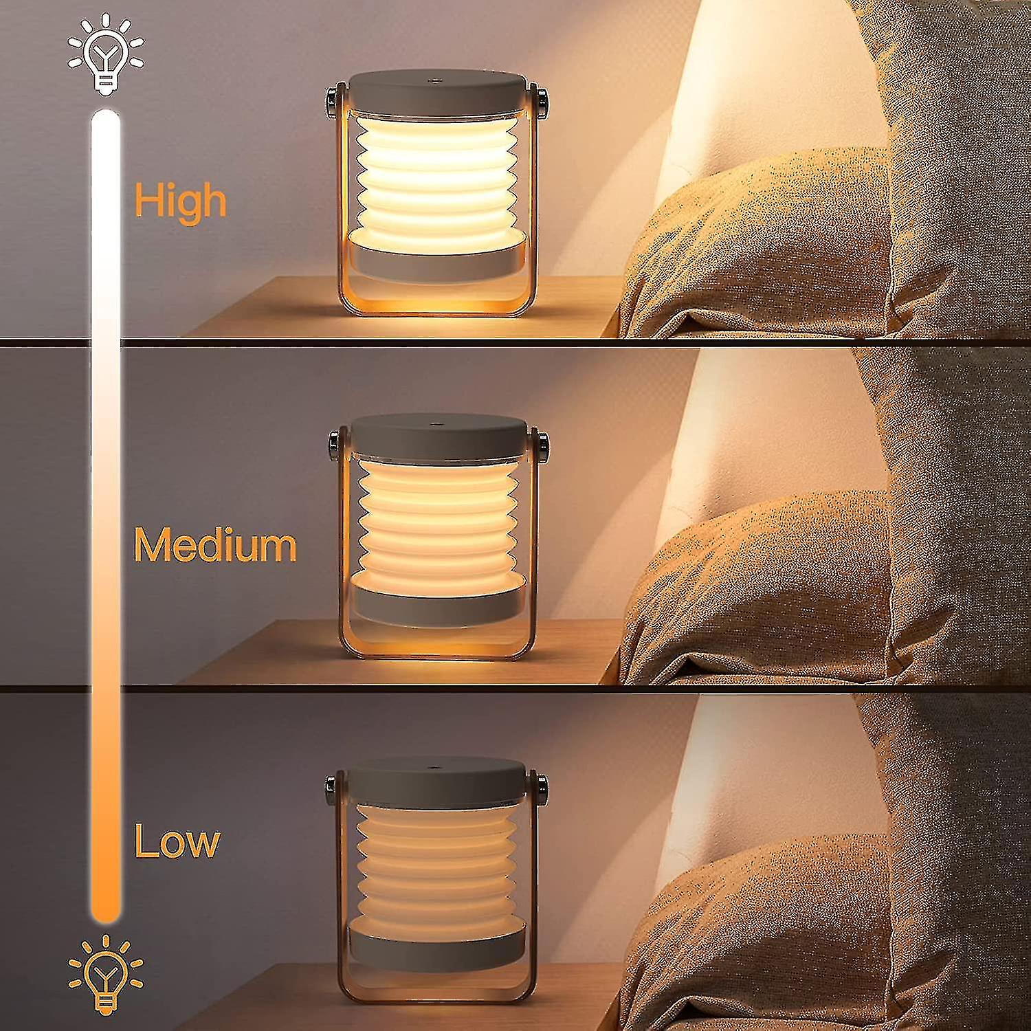 Dimmable Touch Light Bedside Lamp， Portable Bedside Lamp Bedside Lamps With Safe Night Light