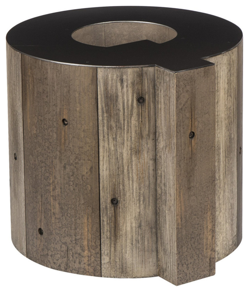 Q Letter Side Table   Industrial   Side Tables And End Tables   by AED Luxury Home Decor  Houzz