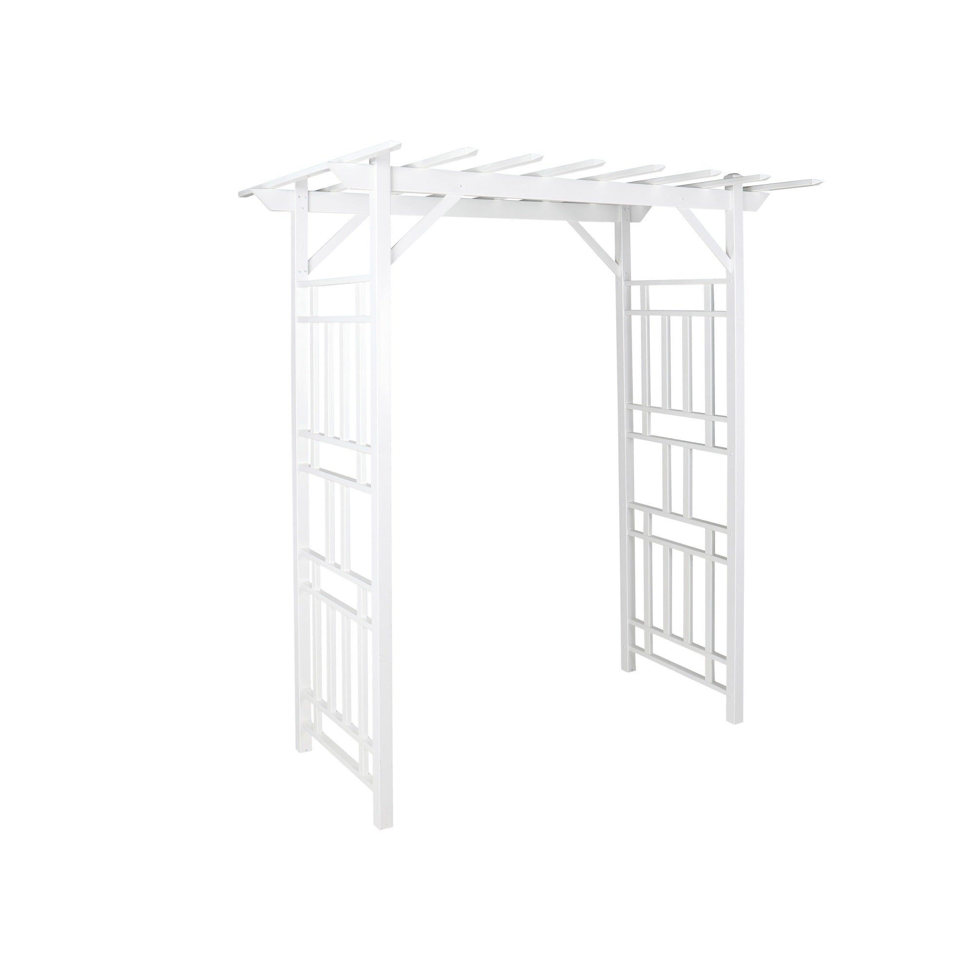 85.6 in. x 72 in. PVC Arched Arbor