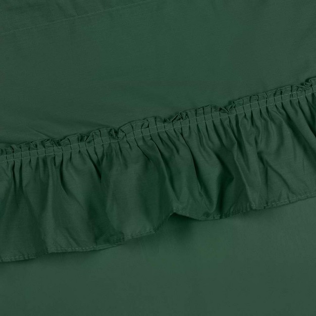 Rod Pocket High Quality Fabric Solid Color Window Ruffled Filler Valance 54 quot x13 quot Harvest