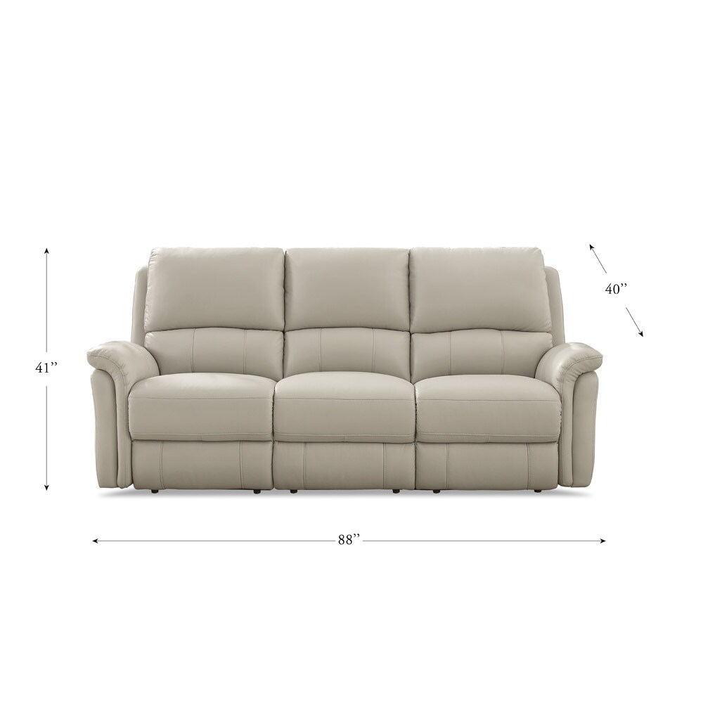 Hydeline Erindale Zero Gravity Power Recline and Headrest Top Grain Leather Sofa and Loveseat with Built in USB Ports