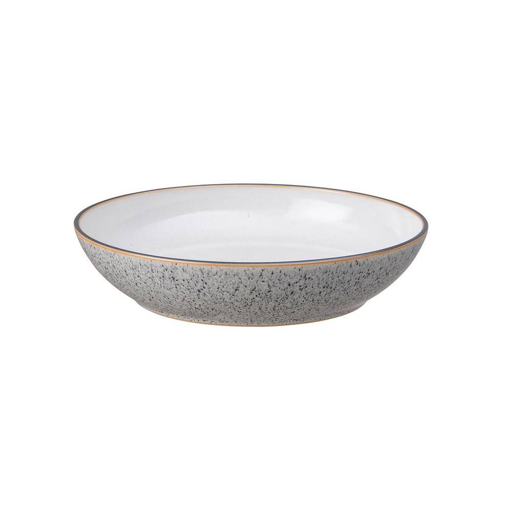 Denby Studio Grey/White Stoneware 34.5 fl. oz. Pasta Bowl (Set of 4) STG-052W/4