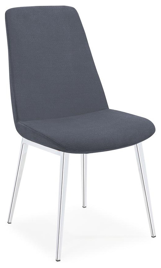 Athena Dining Chair Fabric CHARCOAL GREY   Midcentury   Dining Chairs   by GwG Outlet  Houzz