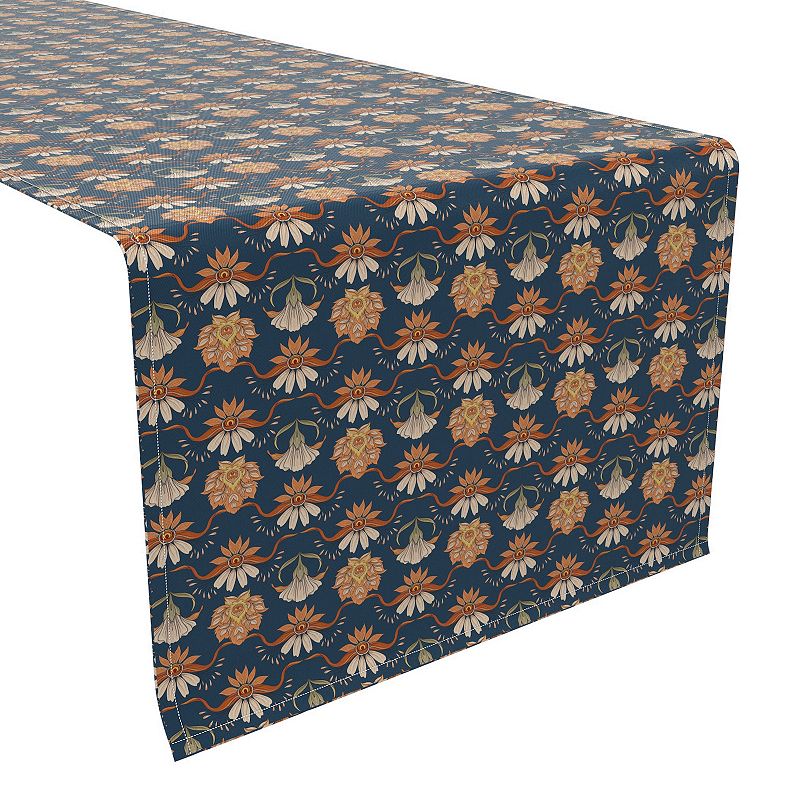 Table Runner， 100% Cotton， 16x90， Floral 145