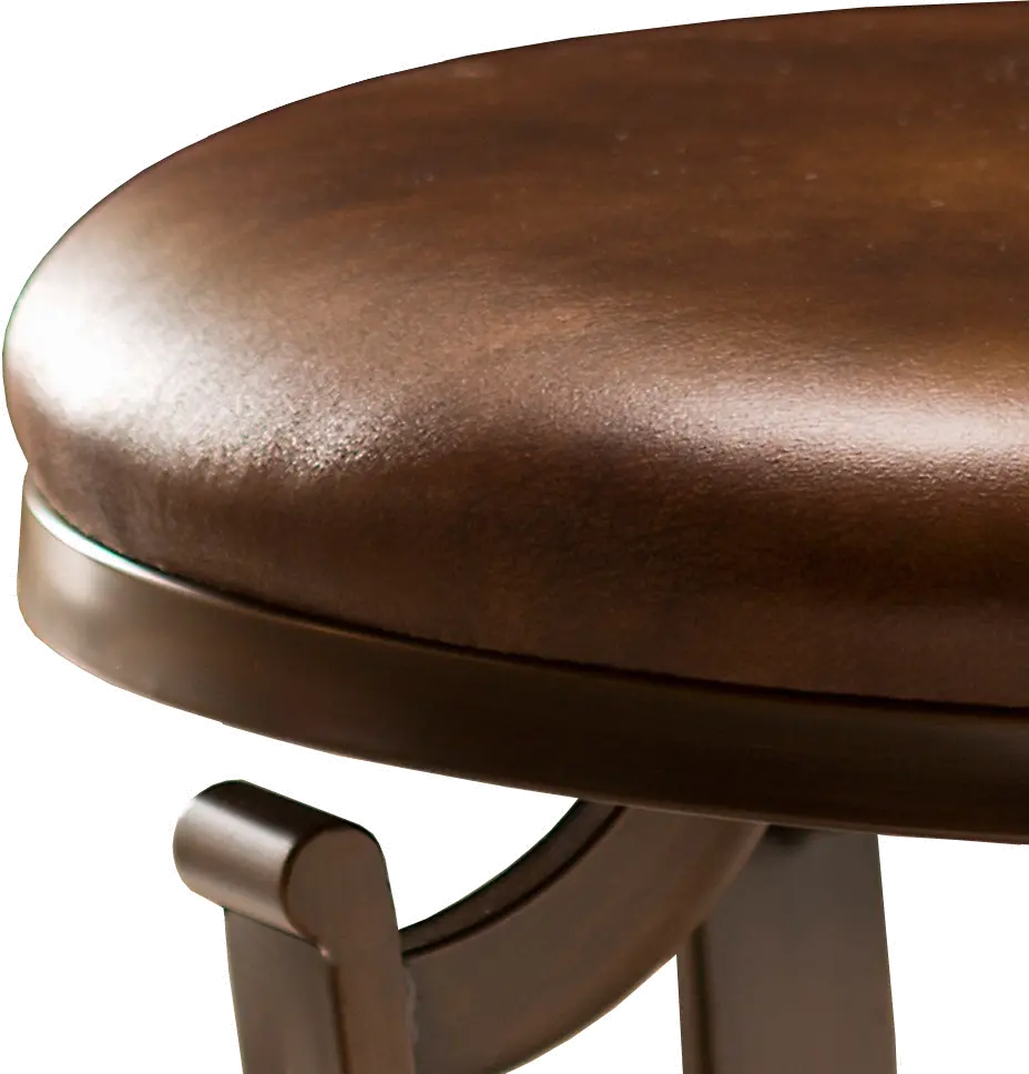 Transitional Antique Bronze Backless Vanity Stool - Hastings