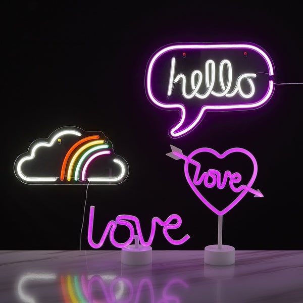 Zayvion USB Powered Neon Sign - Multicolor Shopping - The Best Deals on String Lights | 39981633