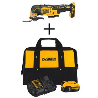 DW ATOMIC 20V MAX Cordless Brushless Oscillating Multi Tool (1) 20V Lithium-Ion 5.0Ah Battery and Charger DCS354BW205CK