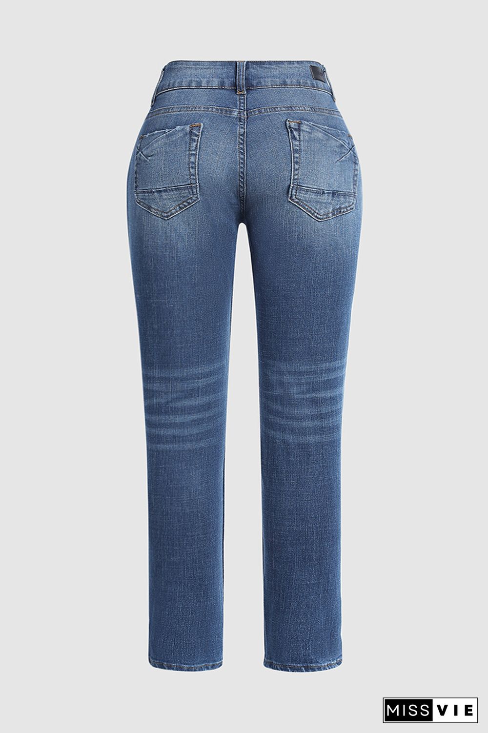 Washed Ripped Low Rise Skinny Jeans