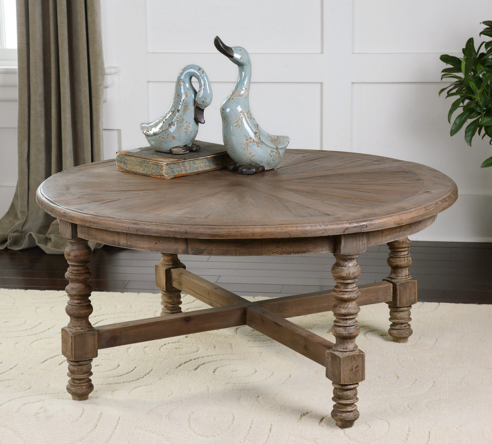 Uttermost 24345 Samuelle Wooden Coffee Table   Traditional   Coffee Tables   by GwG Outlet  Houzz