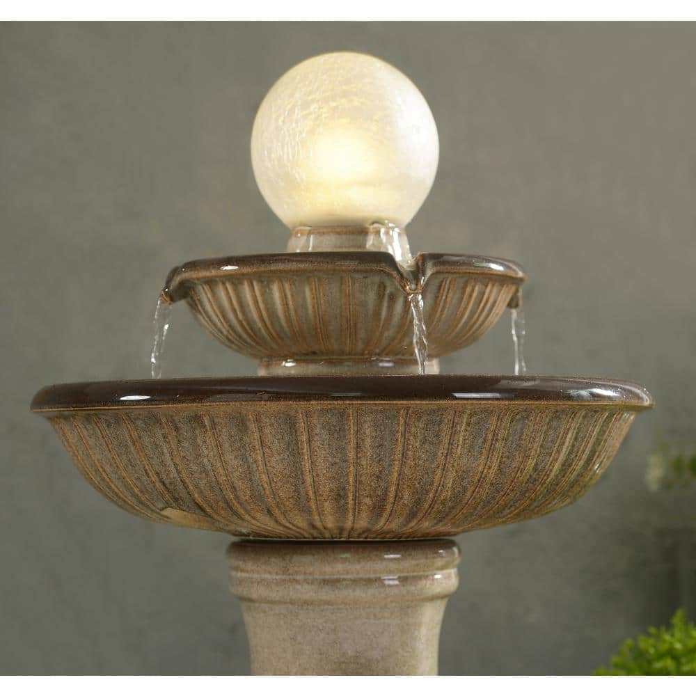 Manor Brook Kingley Ceramic Tiered Birdbath MB100483