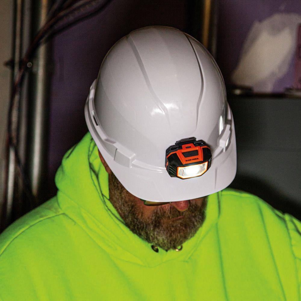 Klein Tools Hard Hat Non-Vented Cap Style with Headlamp 60107