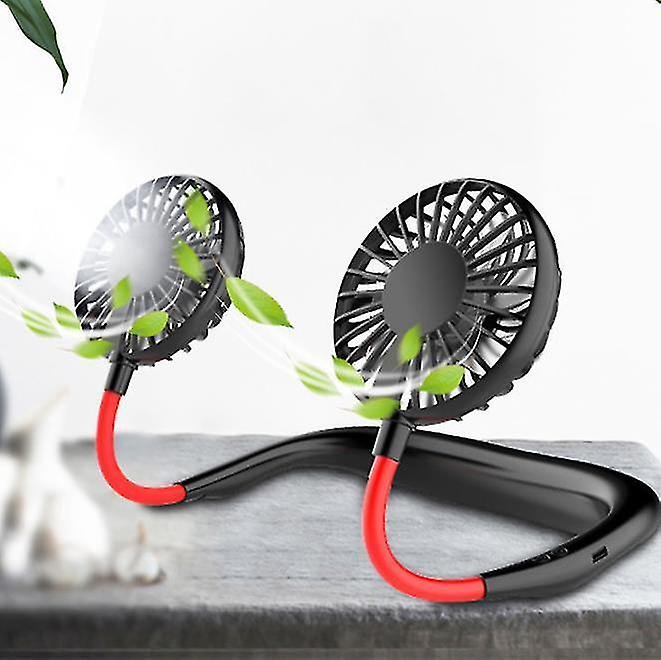 Portable Neck Fan， Personal Rechargeable Hanging Neck Sports Fan