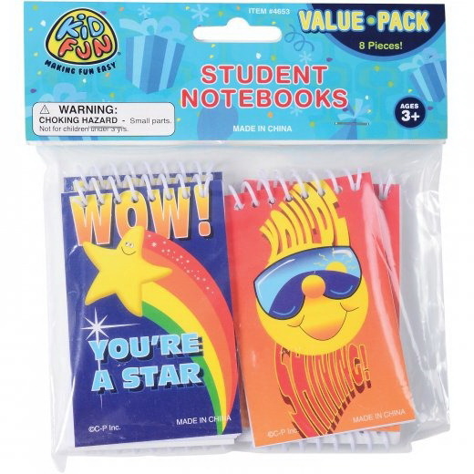 U.S. Toy 4653 Student Notebooks/8 Pc