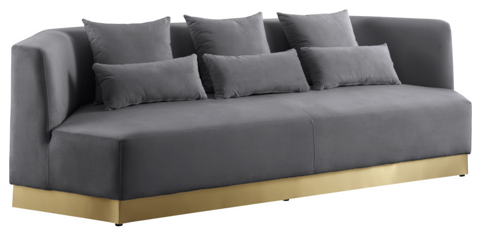 Marquis Velvet Upholstered Set   Contemporary   Sofas   by Meridian Furniture  Houzz