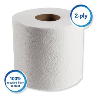 Scott Essential 100% Recycled Fiber SRB White Septic Safe 2-Ply Toilet Paper (506-Sheets Per Roll 80-RollsCarton) KCC13217