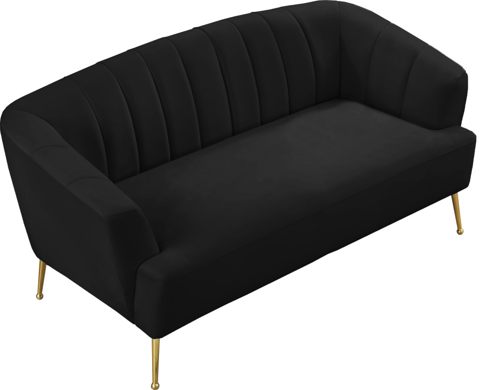 Tori Velvet Chair   Midcentury   Loveseats   by Meridian Furniture  Houzz