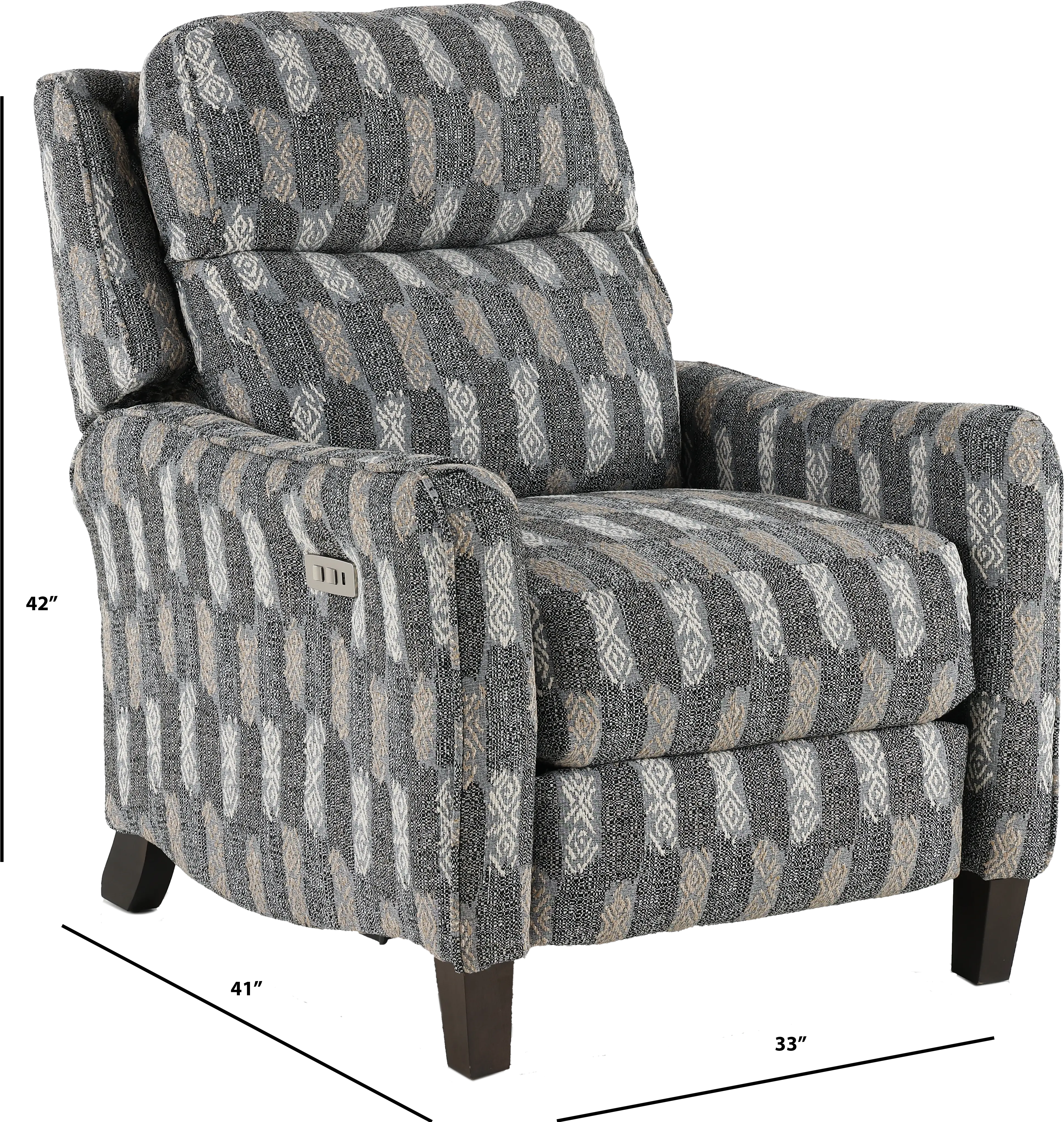 Legend Onyx Printed Power Rocker Recliner