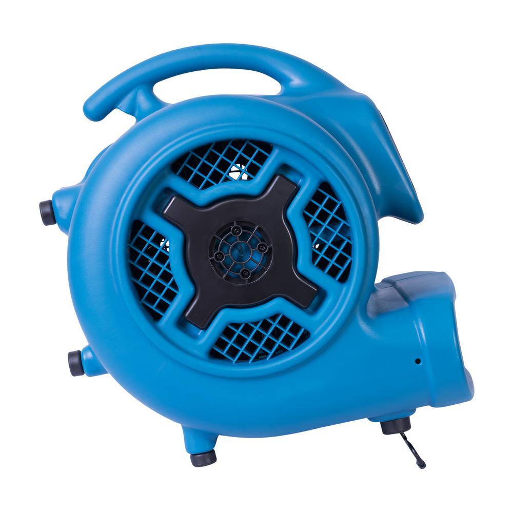 XPOWER 1 HP 3600 CFM 3-Speed Air Mover Carpet Dryer Floor Fan Blower P-830-Blue