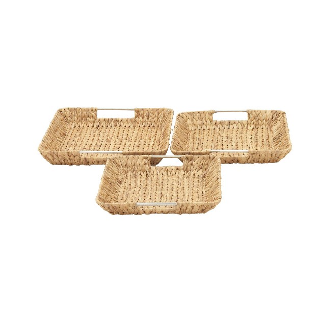 Set Of 3 Contemporary Seagrass Basket Trays Olivia amp May