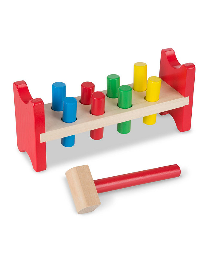 Melissa and Doug Melissa and Doug Deluxe Wooden Pound-A-Peg Toy With Hammer