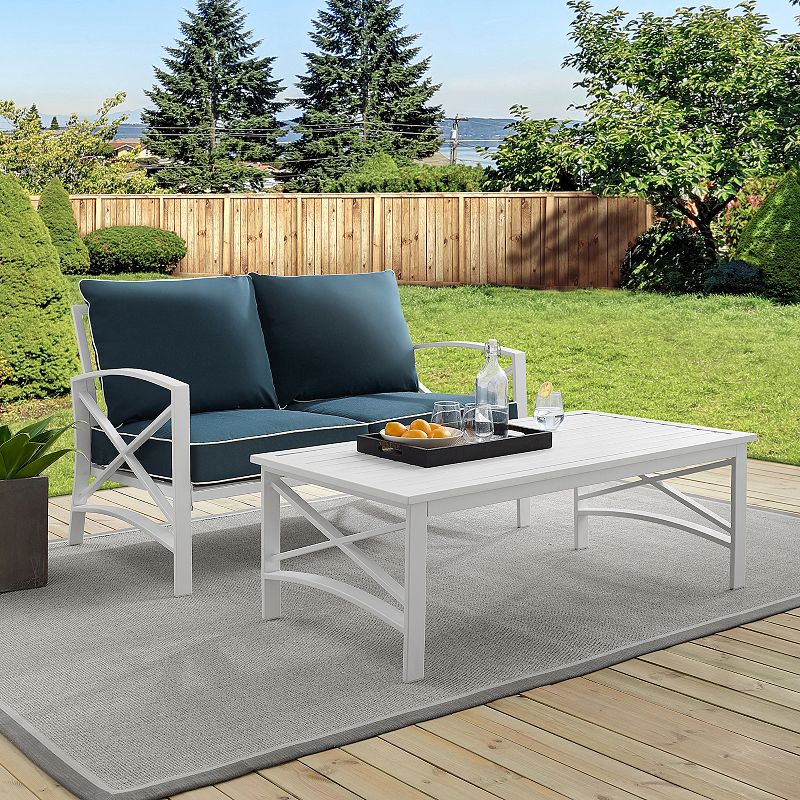 Crosley Kaplan Patio Loveseat and Coffee Table 2-piece Set