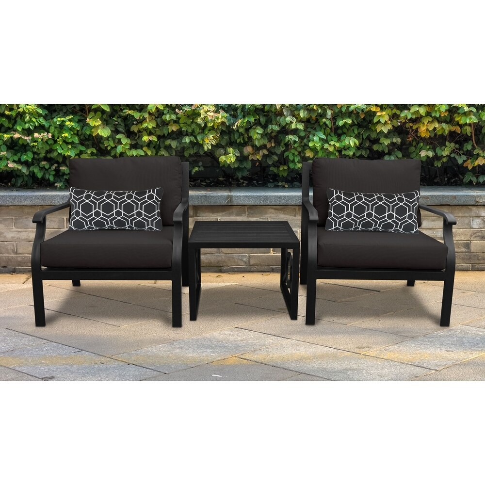 Kathy Ireland Madison Ave. 3 Piece Outdoor Aluminum Patio Furniture Set